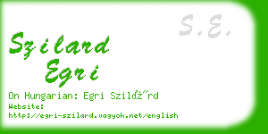 szilard egri business card